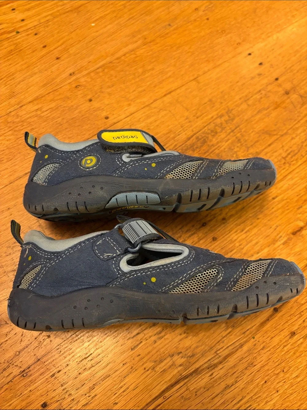 pediped Navy and Yellow Water Shoes